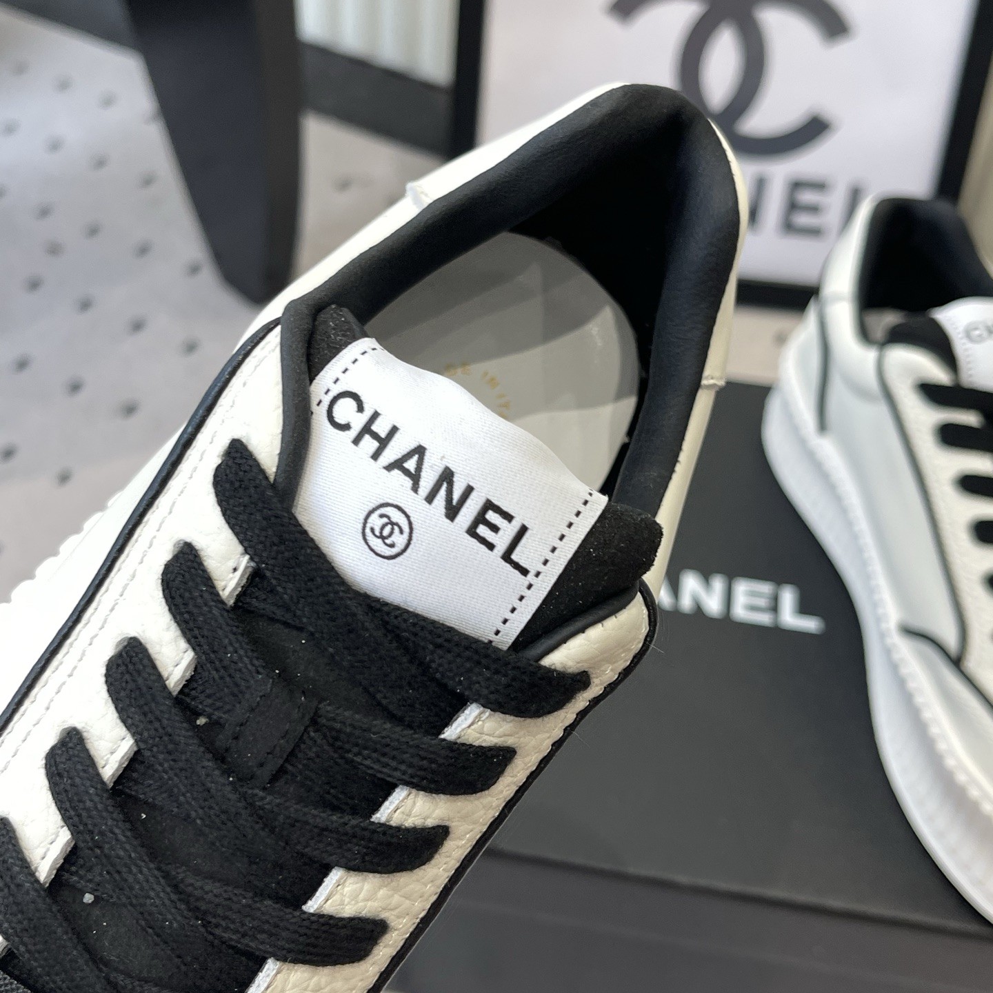 CHANEL Platform Casual Sneakers in Premium Calfskin with Lambskin Lining and TPU Outsole