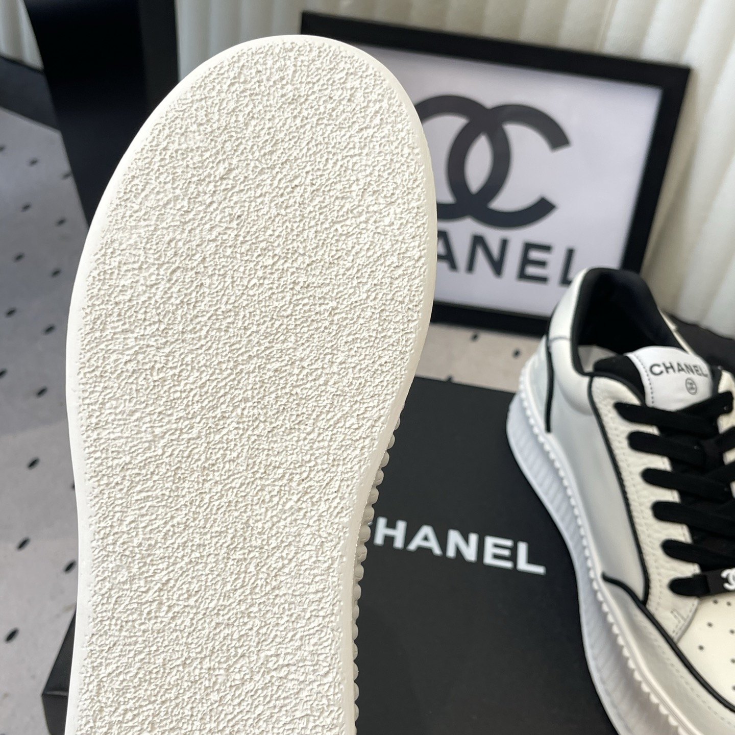 CHANEL Platform Casual Sneakers in Premium Calfskin with Lambskin Lining and TPU Outsole