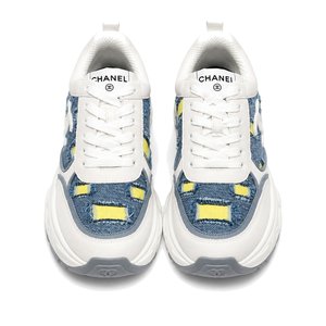 CHANEL Panda Low-Top Casual Sneakers in Mixed Leather and Waterproof Fabric with TPU Outsole