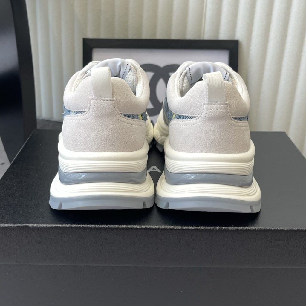 CHANEL Panda Low-Top Casual Sneakers in Mixed Leather and Waterproof Fabric with TPU Outsole