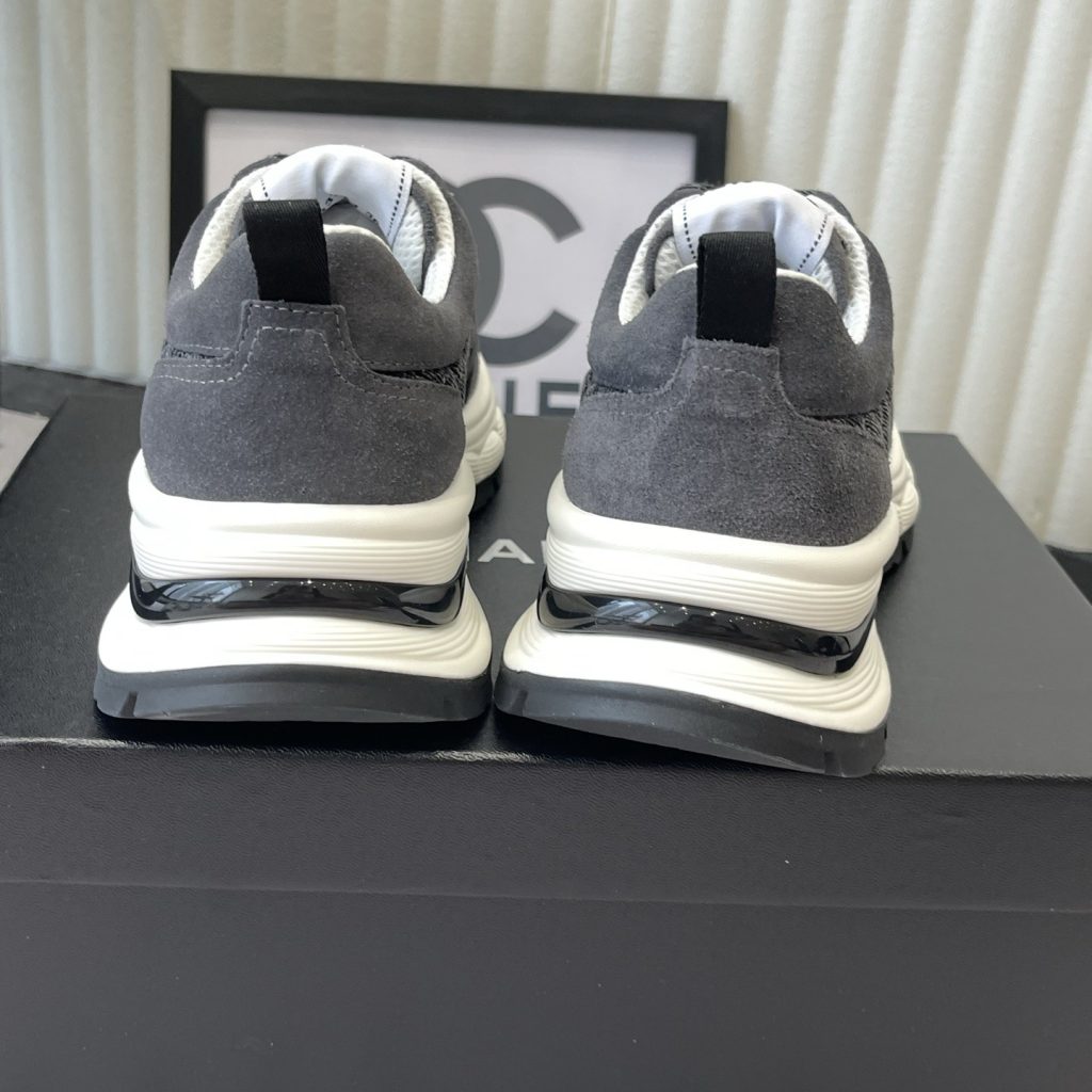 CHANEL Panda Casual Sneakers in Mixed Leather and Waterproof Fabric with TPU Outsole