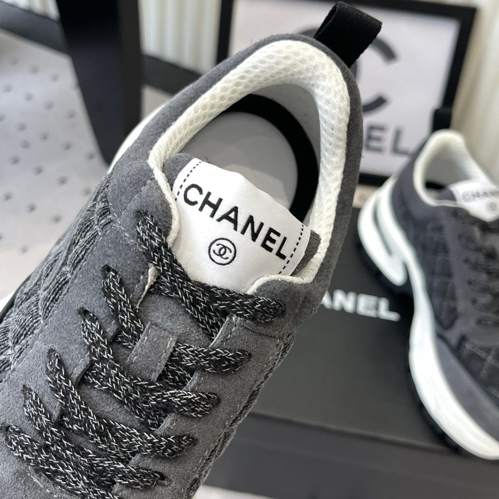 CHANEL Panda Casual Sneakers in Mixed Leather and Waterproof Fabric with TPU Outsole