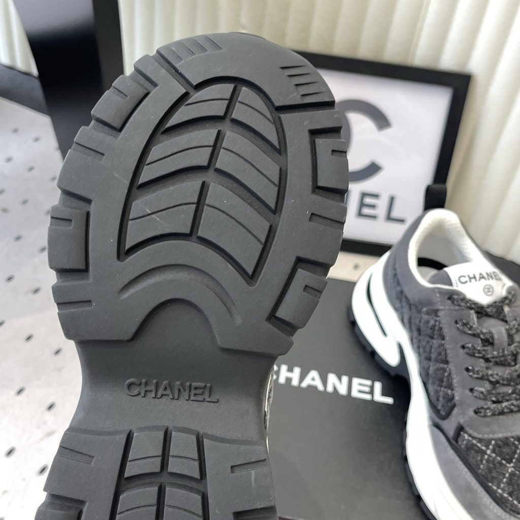 CHANEL Panda Casual Sneakers in Mixed Leather and Waterproof Fabric with TPU Outsole