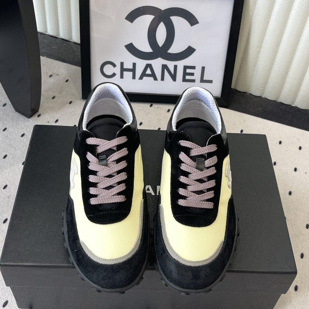 CHANEL 26S Sport Sneakers in Suede Nubuck and Twill Textile with Rubber Bean-Dimple Outsole