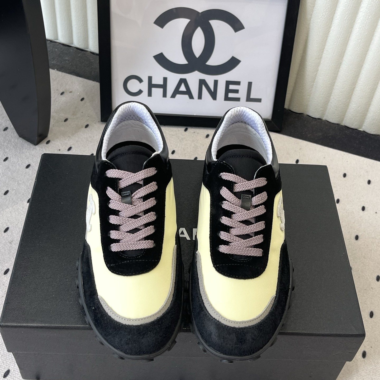 CHANEL 26S Sport Sneakers in Suede Nubuck and Twill Textile with Rubber Bean-Dimple Outsole