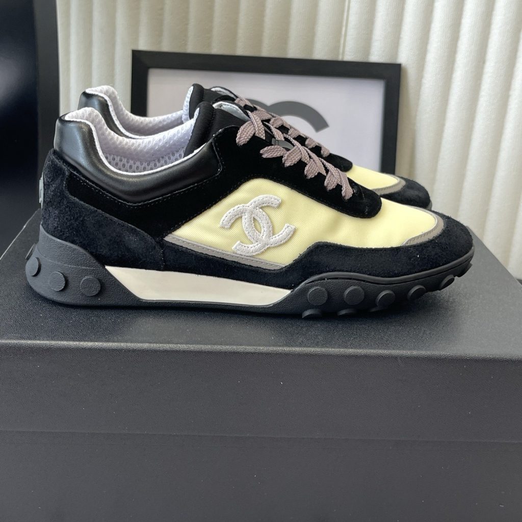 CHANEL 26S Sport Sneakers in Suede Nubuck and Twill Textile with Rubber Bean-Dimple Outsole