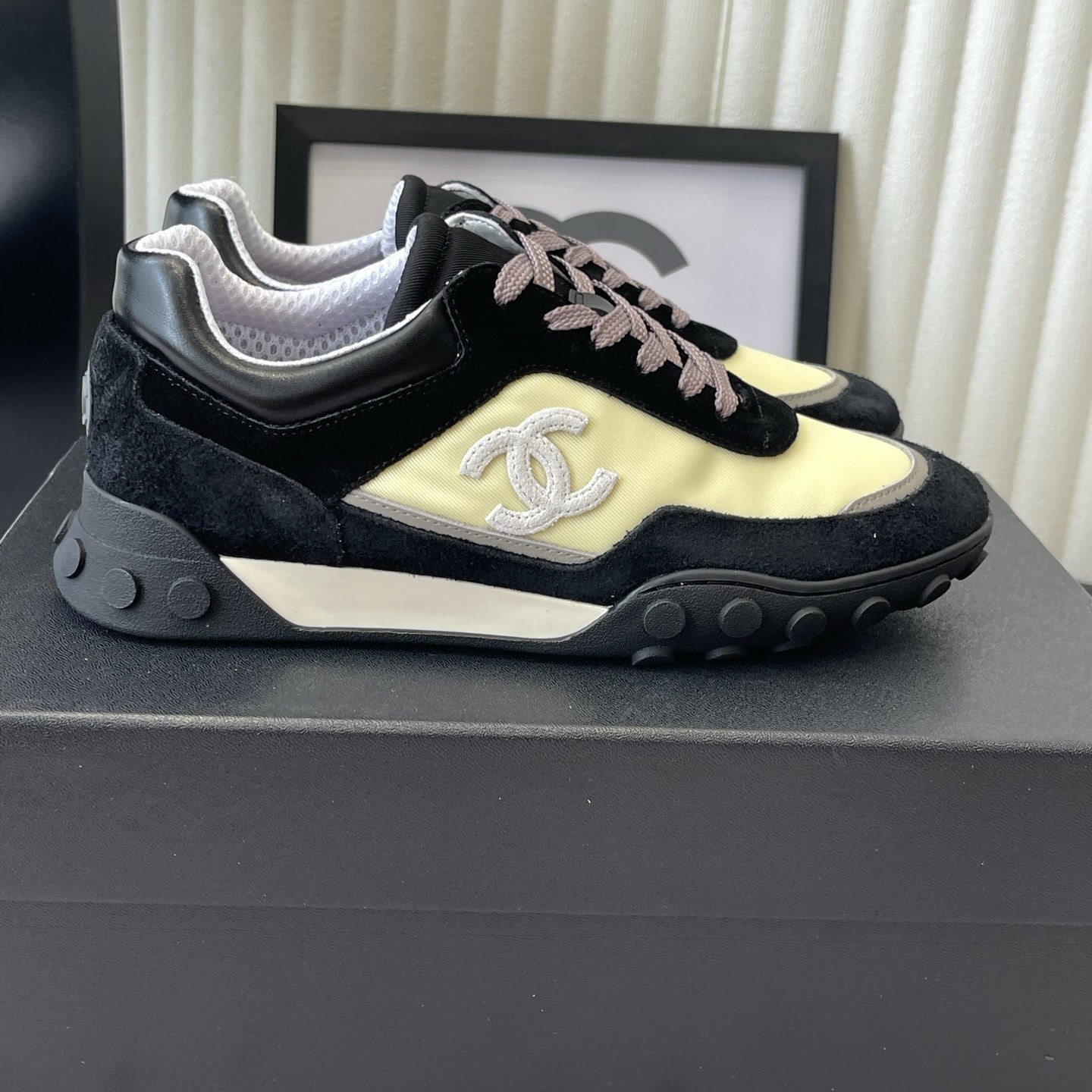 CHANEL 26S Sport Sneakers in Suede Nubuck and Twill Textile with Rubber Bean-Dimple Outsole