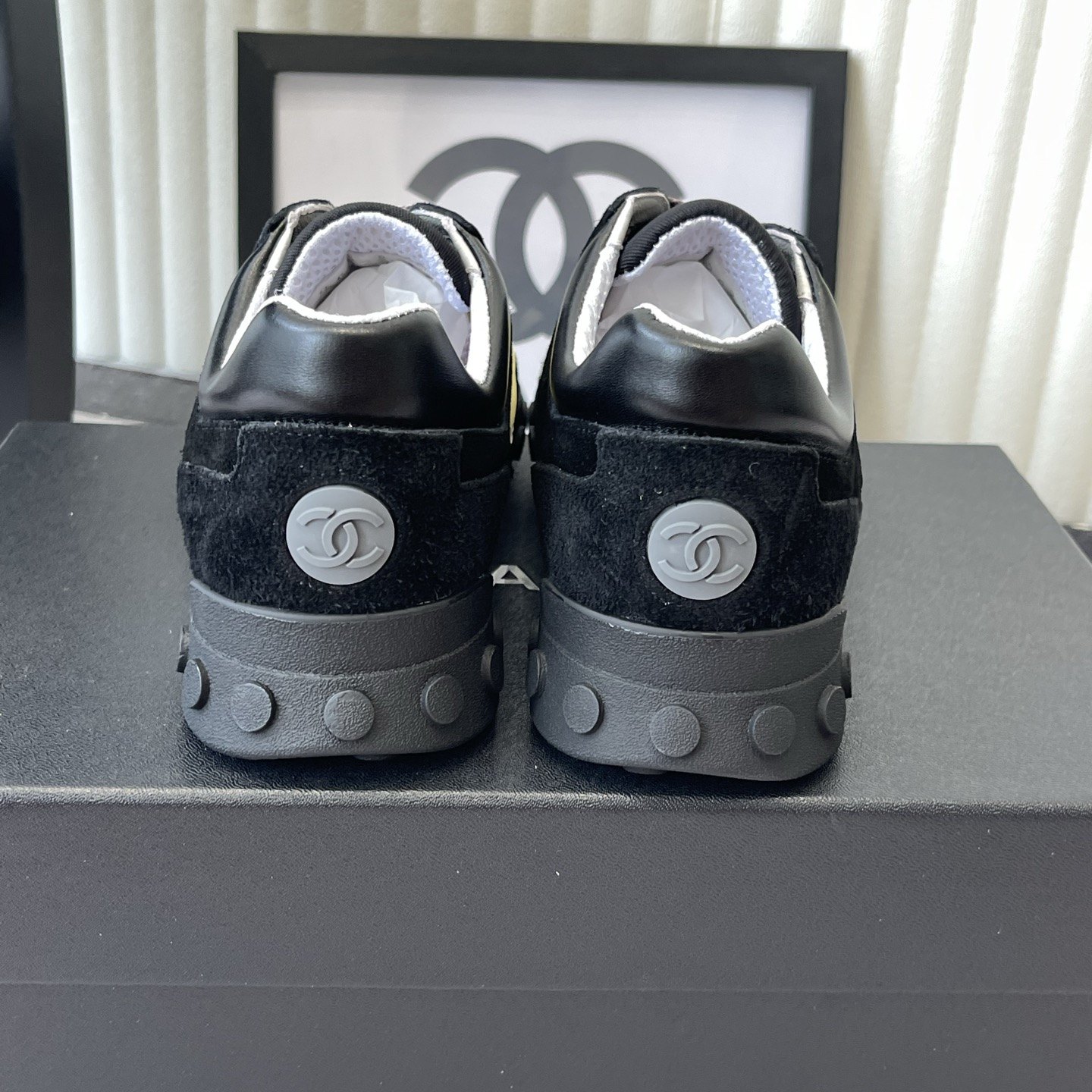 CHANEL 26S Sport Sneakers in Suede Nubuck and Twill Textile with Rubber Bean-Dimple Outsole