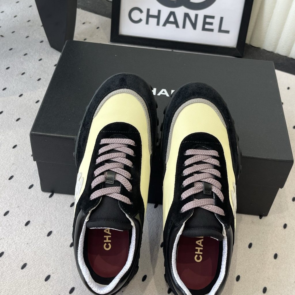 CHANEL 26S Sport Sneakers in Suede Nubuck and Twill Textile with Rubber Bean-Dimple Outsole
