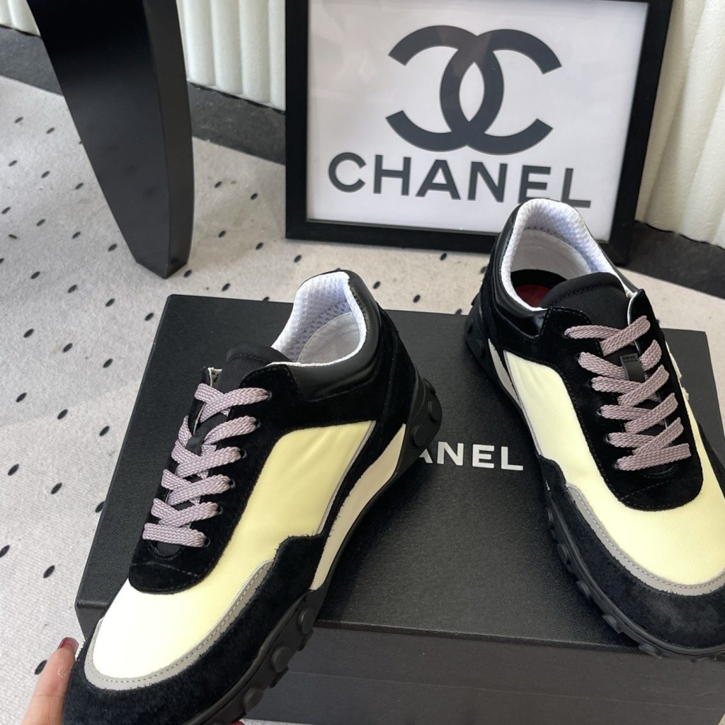 CHANEL 26S Sport Sneakers in Suede Nubuck and Twill Textile with Rubber Bean-Dimple Outsole