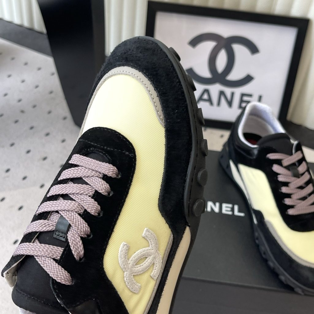 CHANEL 26S Sport Sneakers in Suede Nubuck and Twill Textile with Rubber Bean-Dimple Outsole