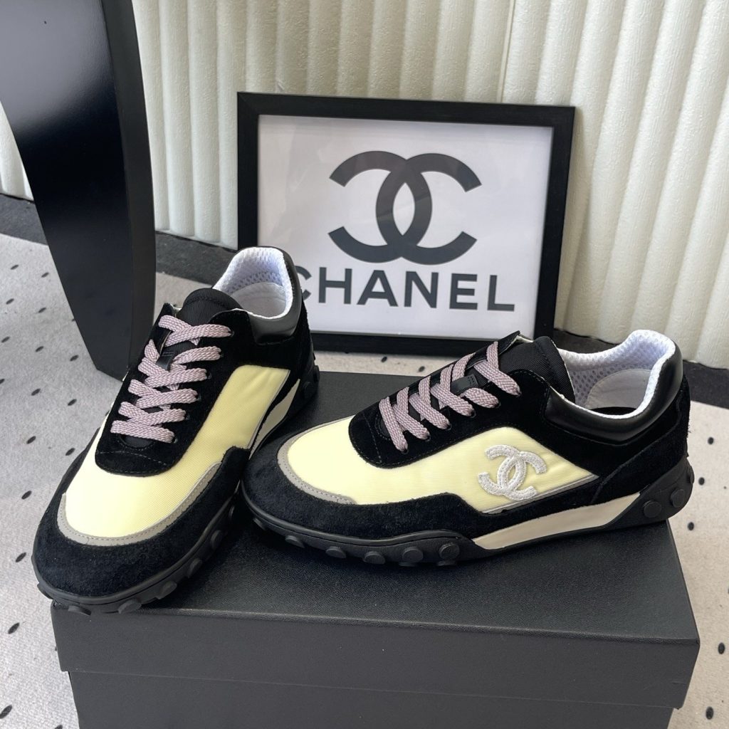 CHANEL 26S Sport Sneakers in Suede Nubuck and Twill Textile with Rubber Bean-Dimple Outsole