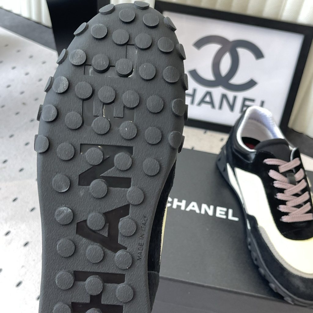 CHANEL 26S Sport Sneakers in Suede Nubuck and Twill Textile with Rubber Bean-Dimple Outsole