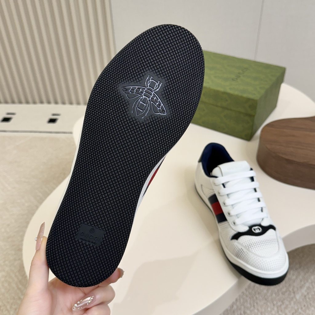 GUCCI Sneakers in Premium Leather with Molded Rubber Outsole