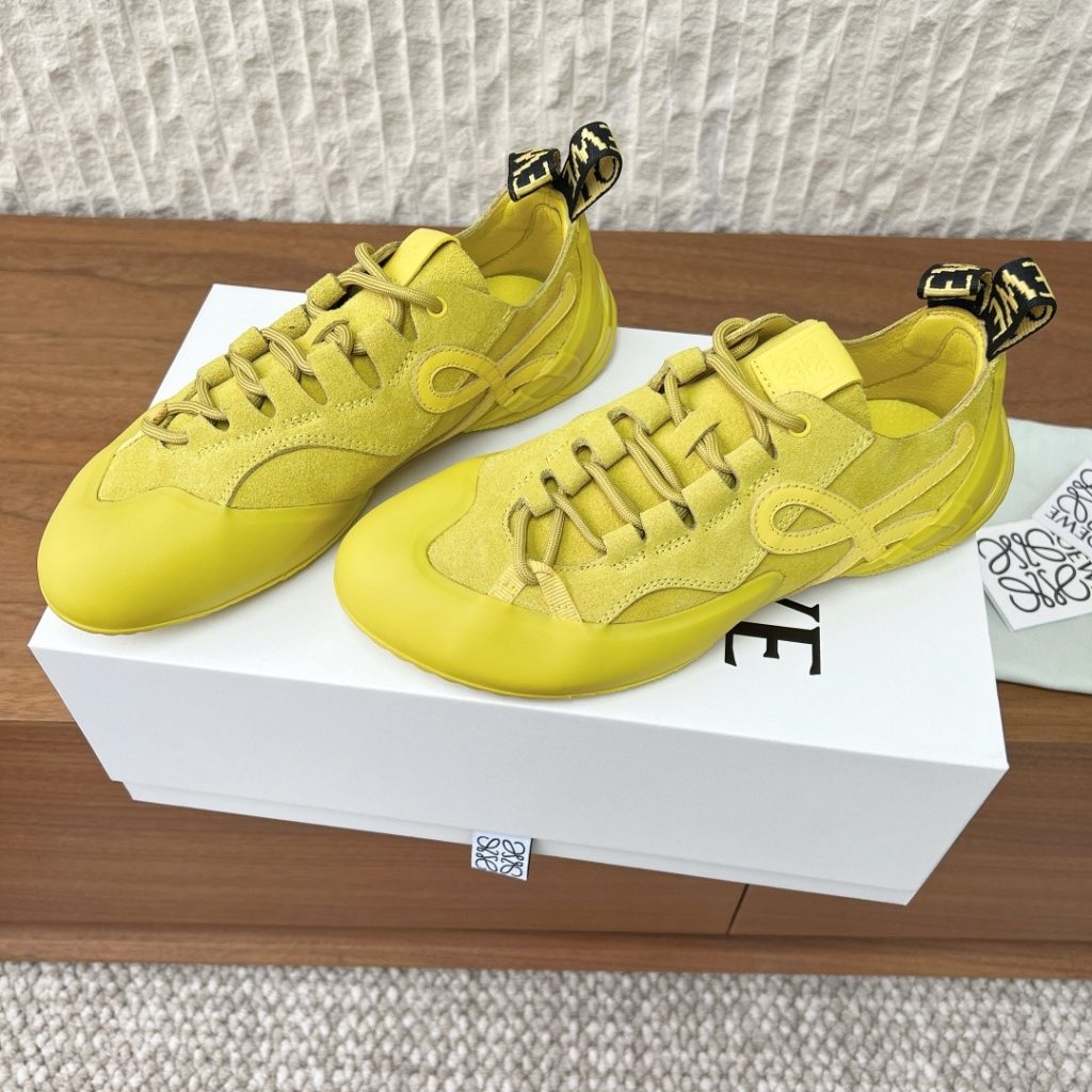 LOEWE Sneakers in Premium Leather with Molded Rubber Outsole