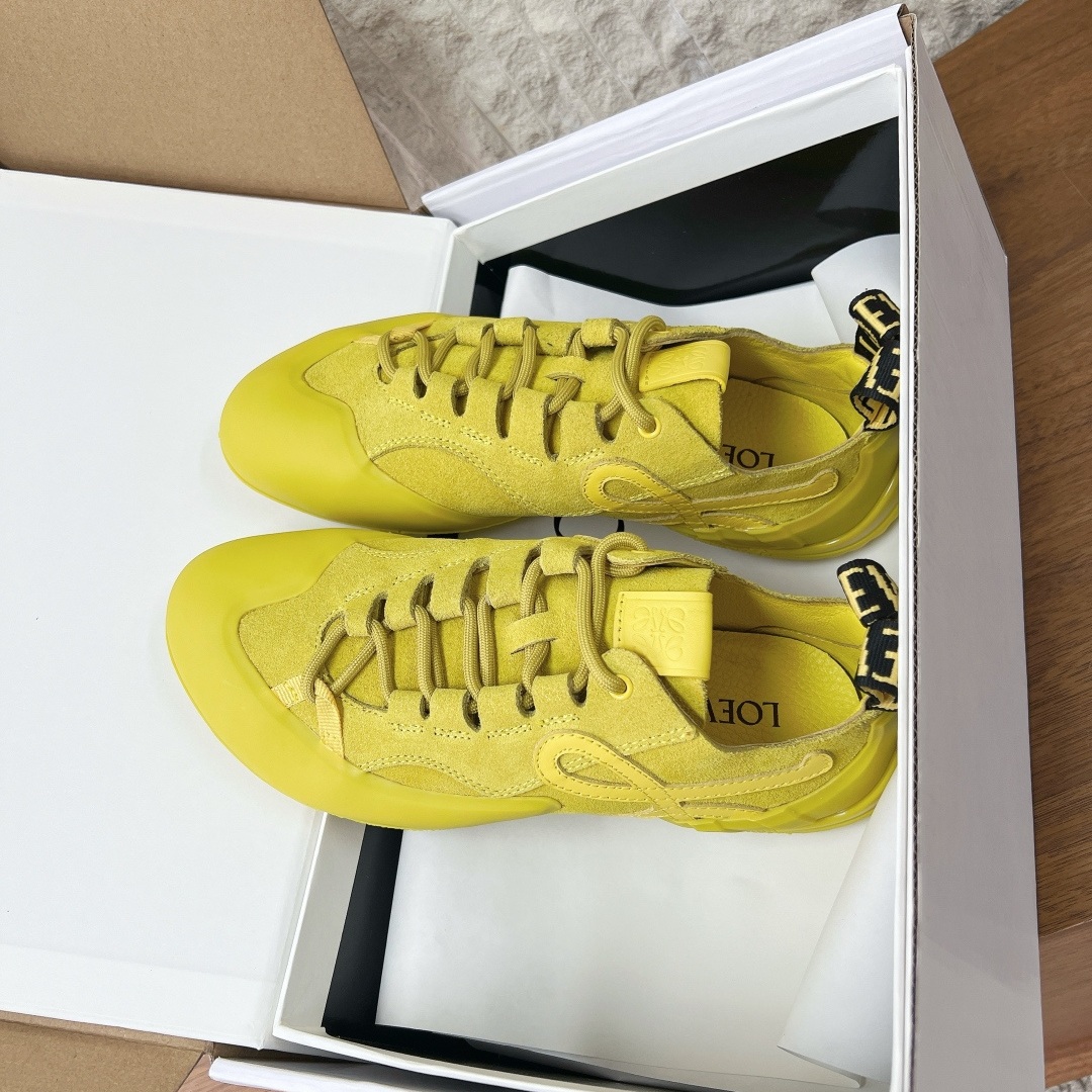 LOEWE Sneakers in Premium Leather with Molded Rubber Outsole