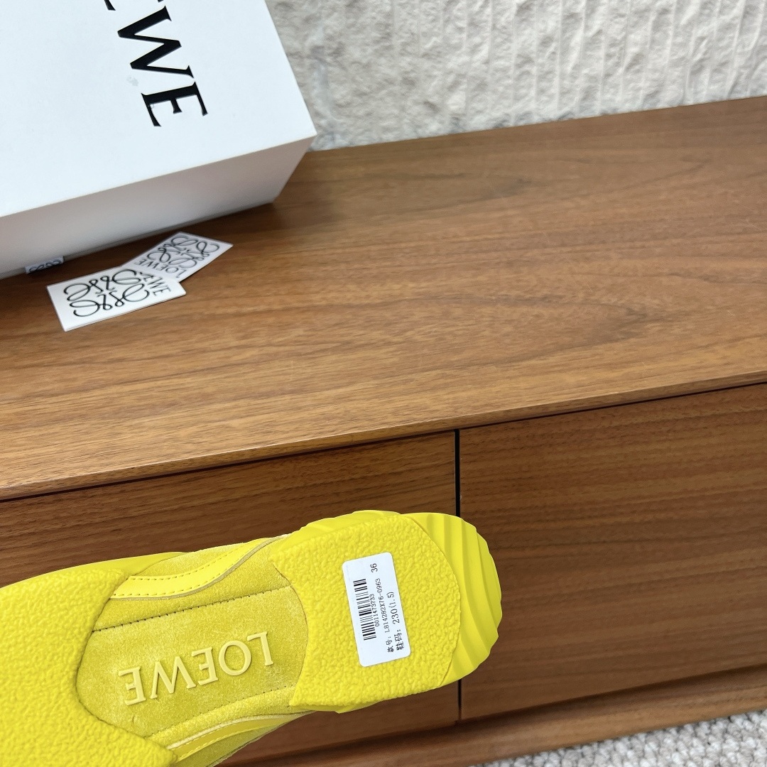 LOEWE Sneakers in Premium Leather with Molded Rubber Outsole