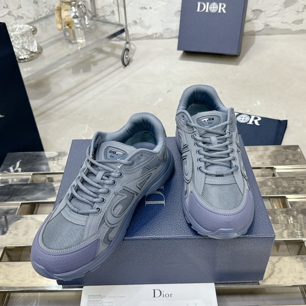 DIOR Sneakers in Premium Leather with Molded Rubber Outsole