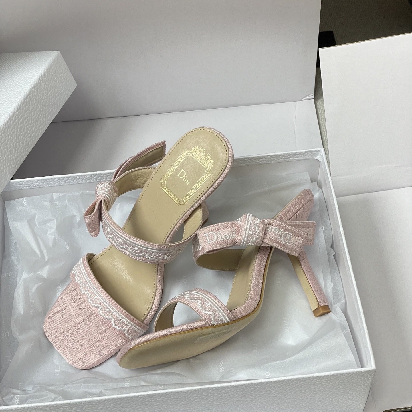 DIOR Sandals in Premium Leather with Molded Rubber Outsole