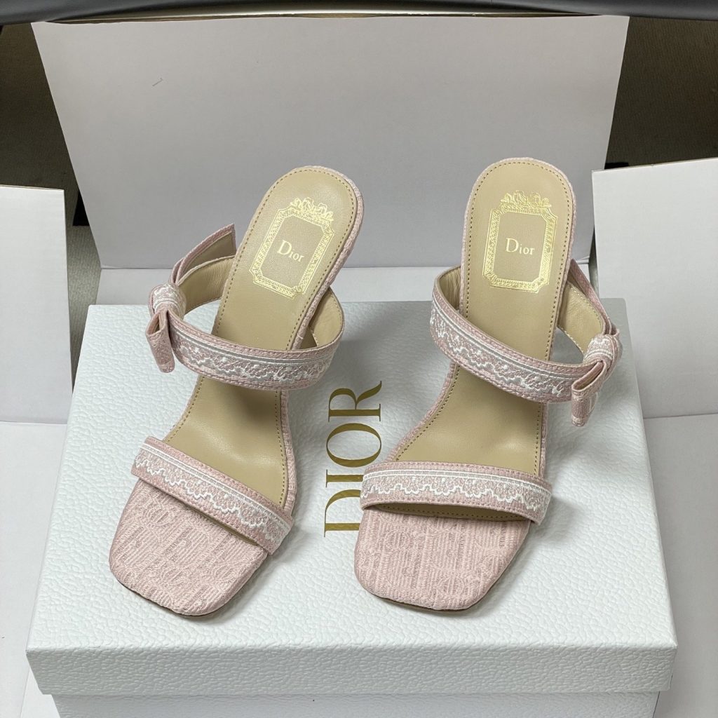 DIOR Sandals in Premium Leather with Molded Rubber Outsole