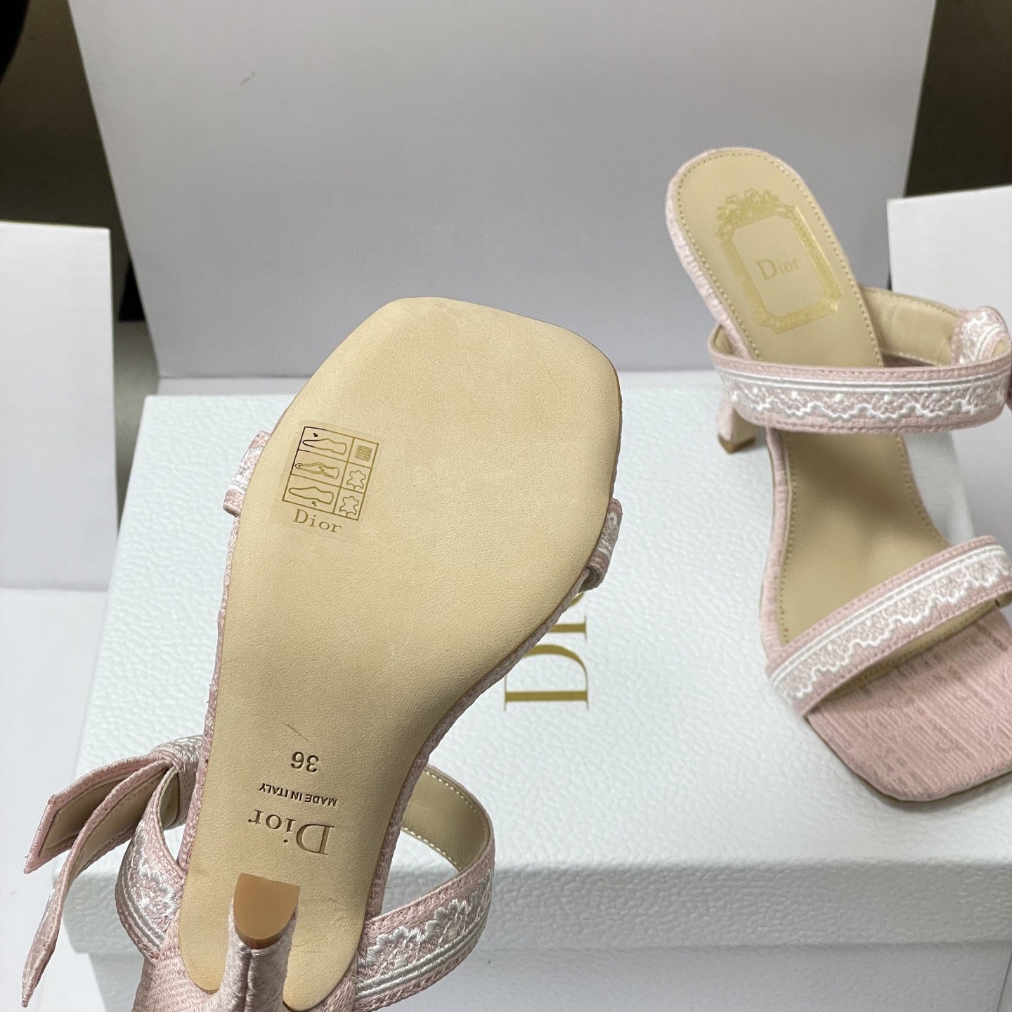 DIOR Sandals in Premium Leather with Molded Rubber Outsole