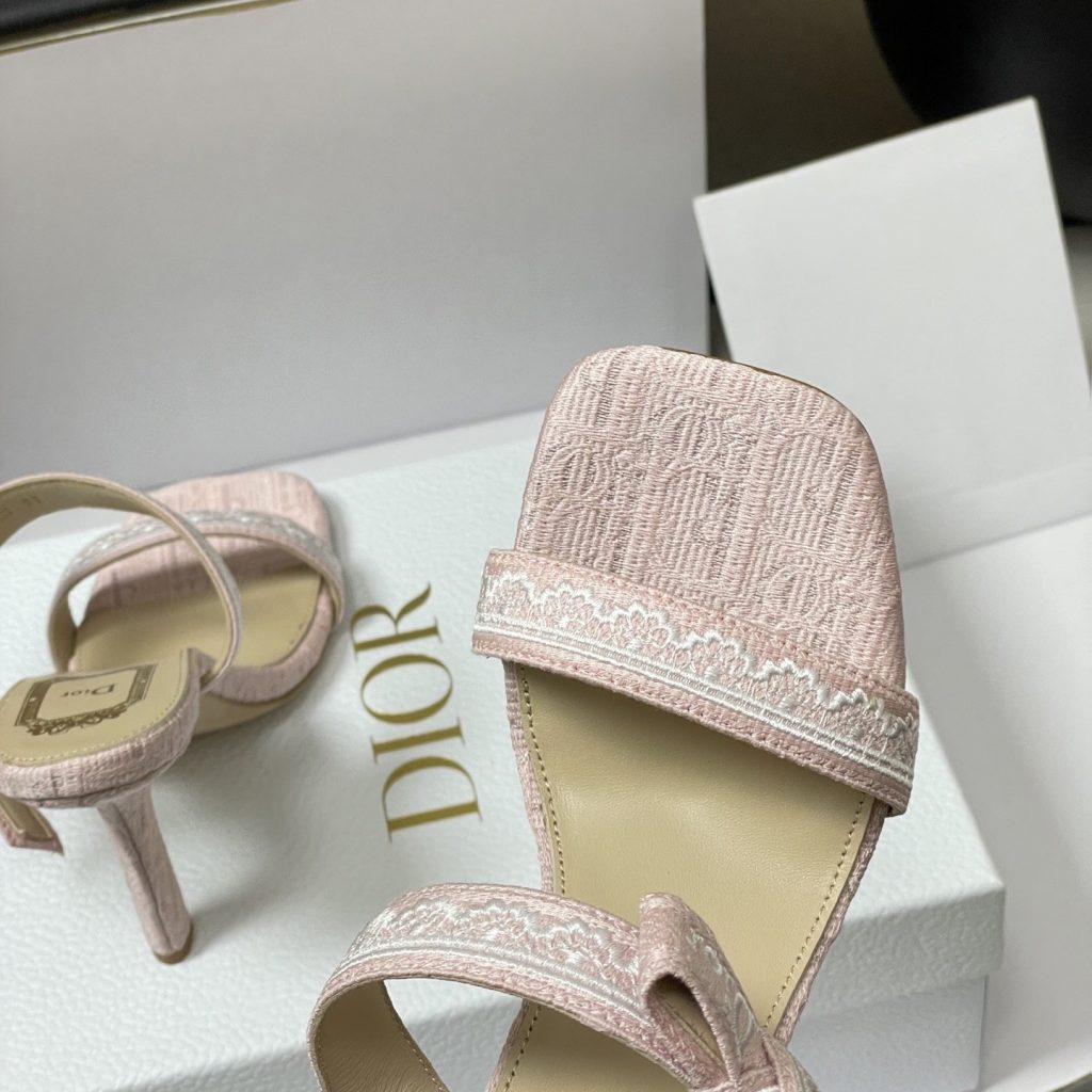 DIOR Sandals in Premium Leather with Molded Rubber Outsole