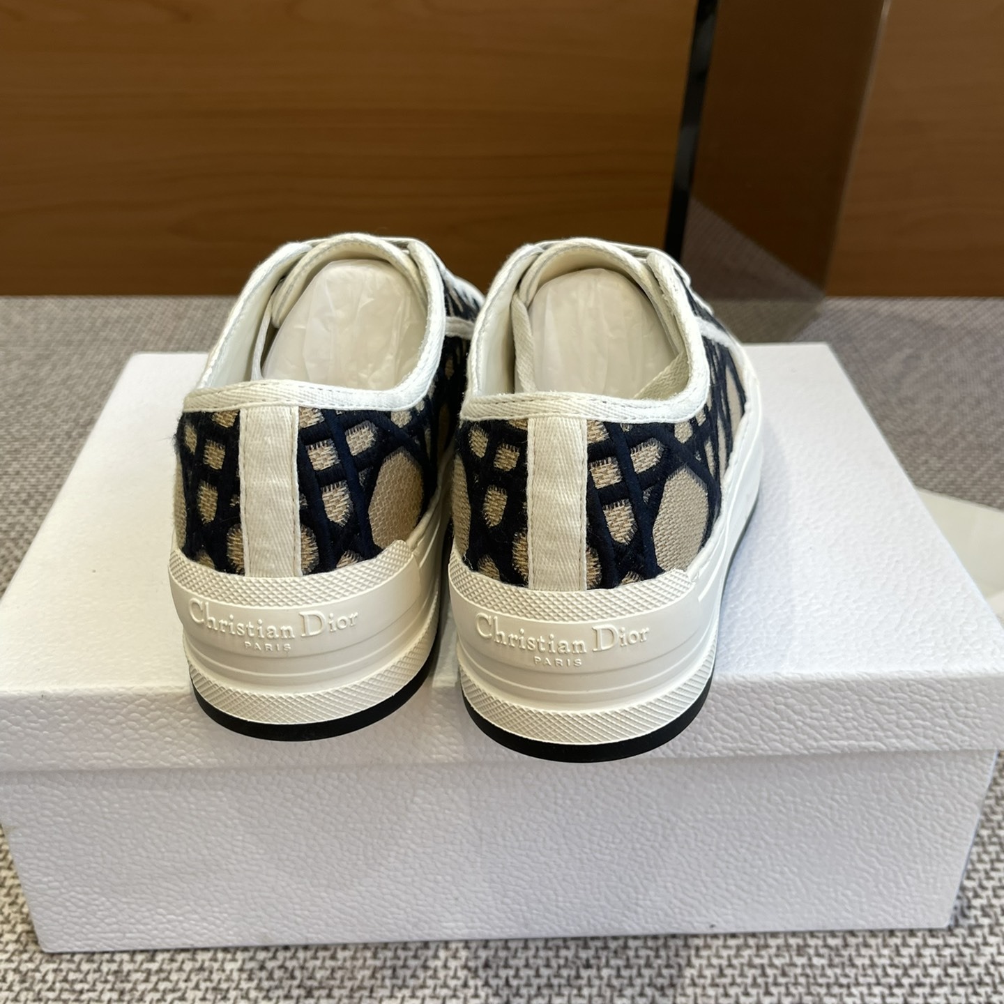 DIOR Sneakers in Premium Leather with Molded Rubber Outsole