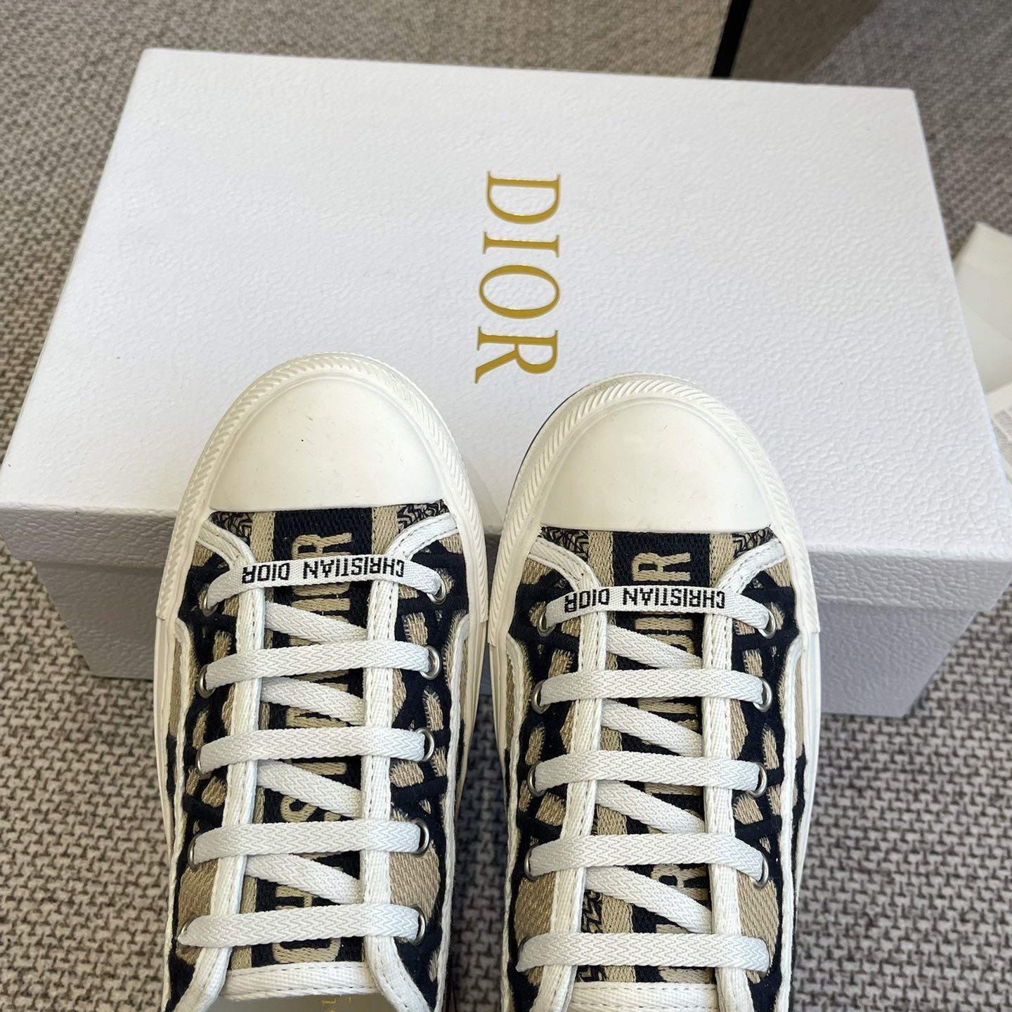 DIOR Sneakers in Premium Leather with Molded Rubber Outsole