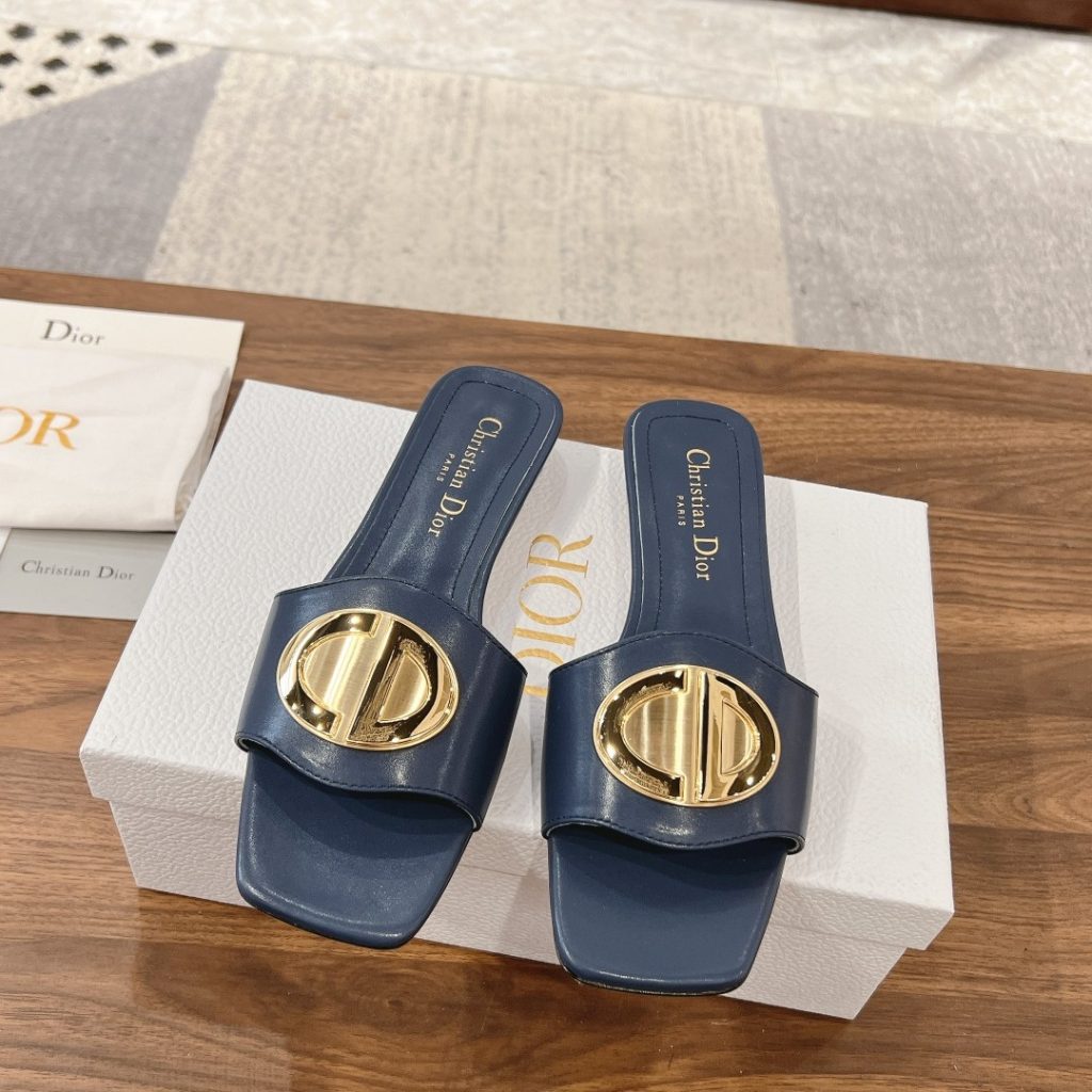 DIOR Sandals in Premium Leather with Molded Rubber Outsole
