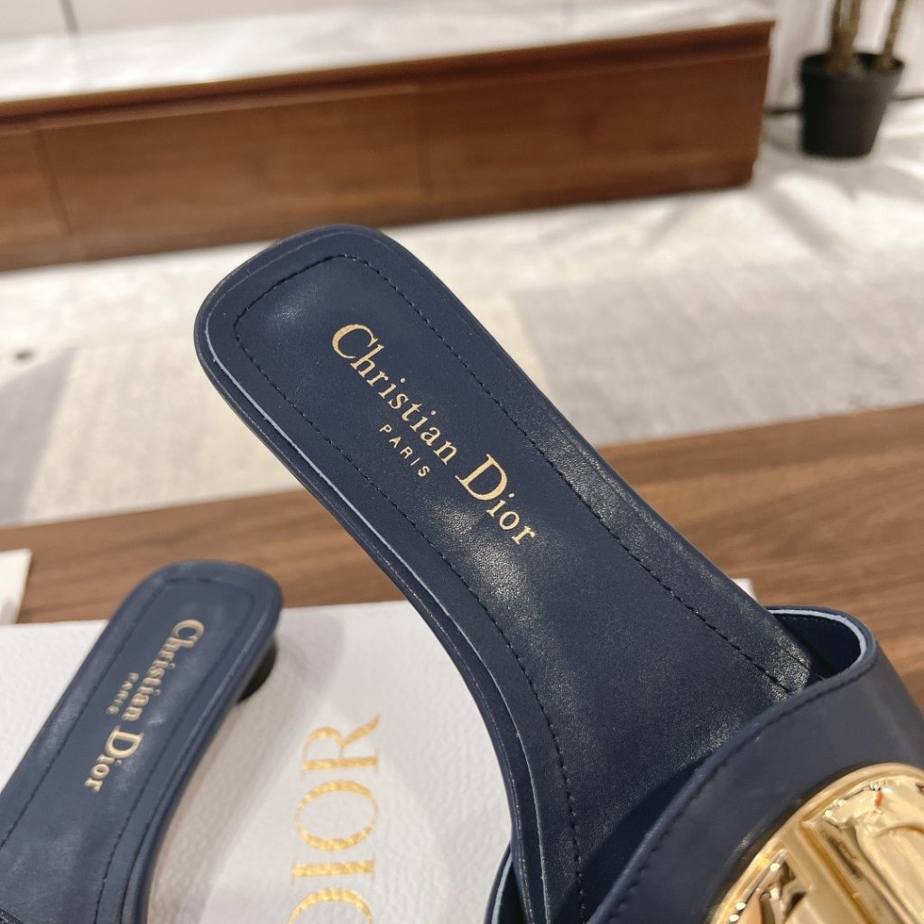 DIOR Sandals in Premium Leather with Molded Rubber Outsole