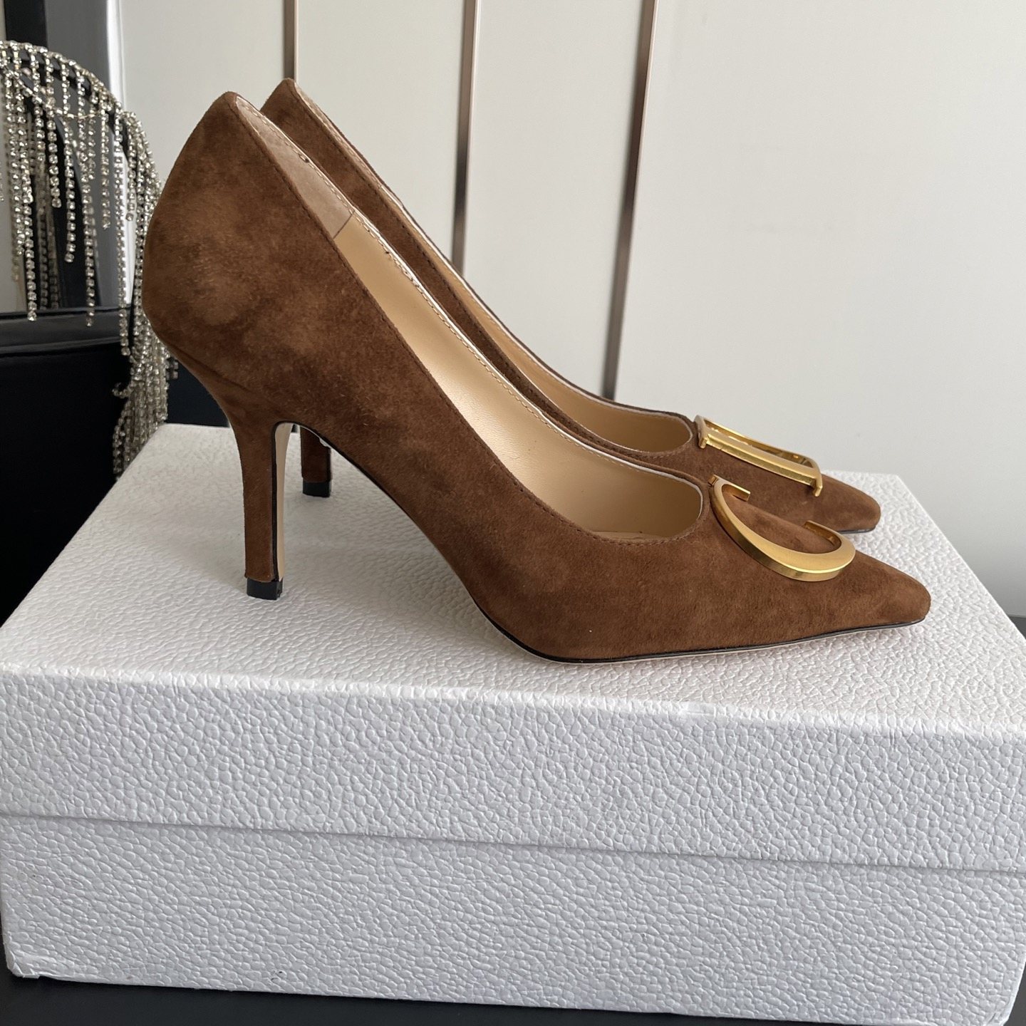 DIOR Slippers in Premium Leather with Molded Rubber Outsole
