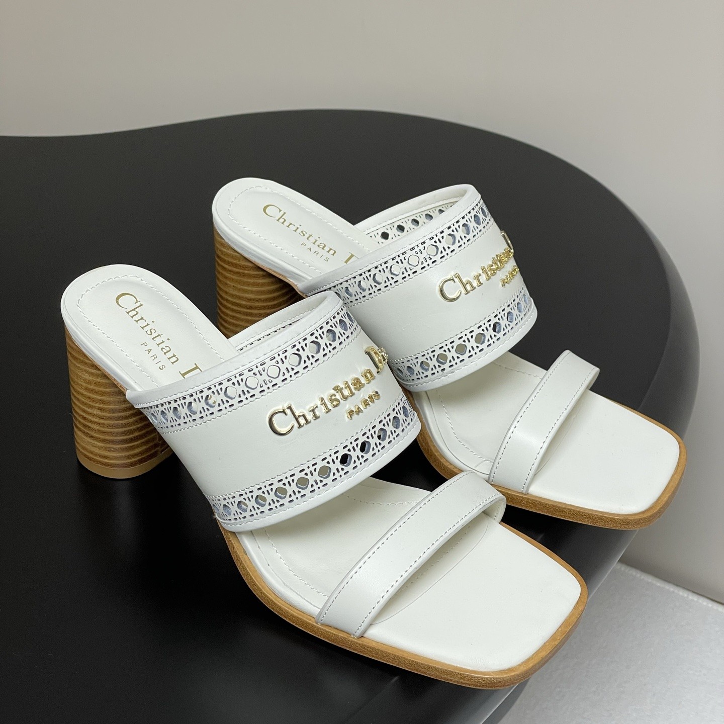 DIOR Sandals in Premium Leather with Molded Rubber Outsole