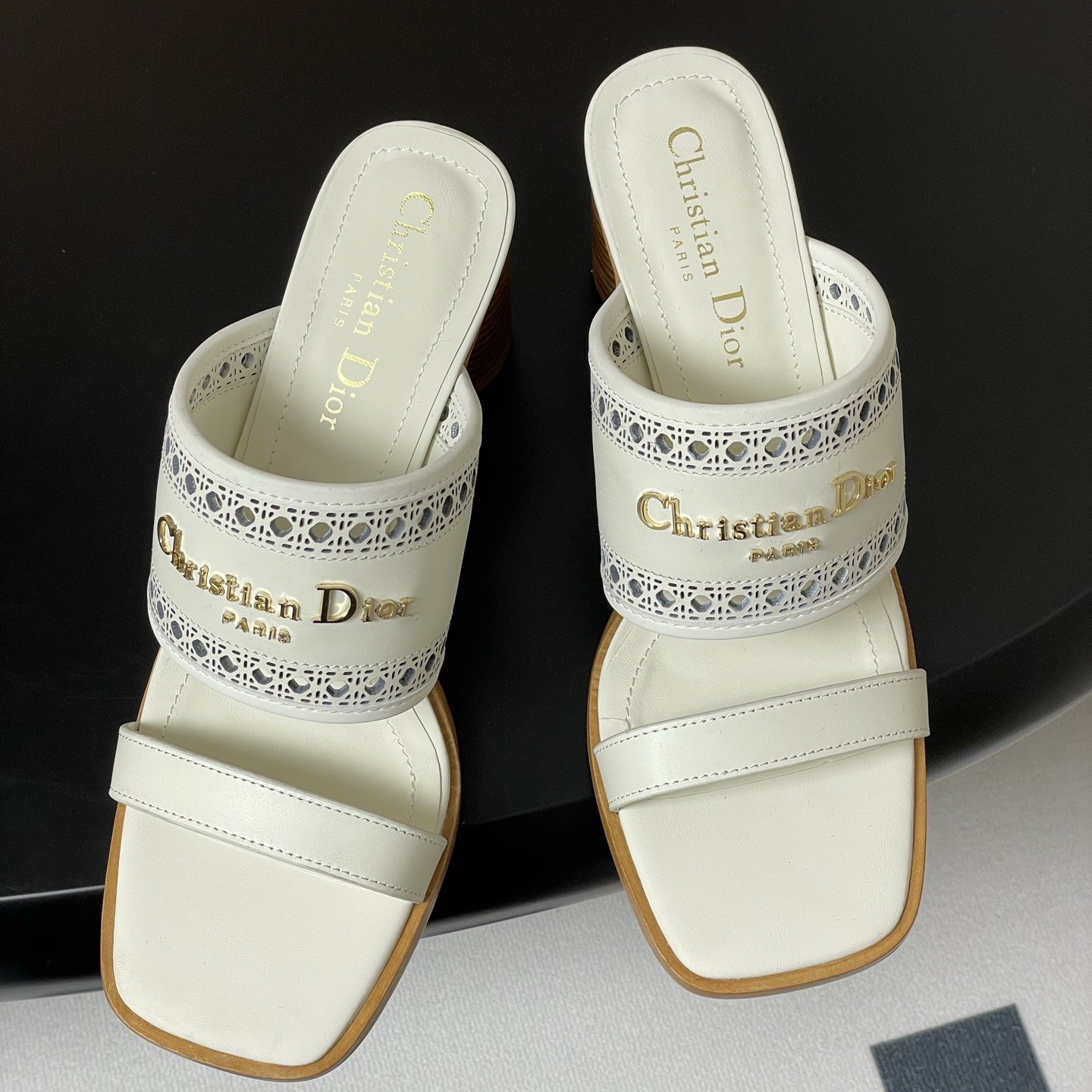 DIOR Sandals in Premium Leather with Molded Rubber Outsole