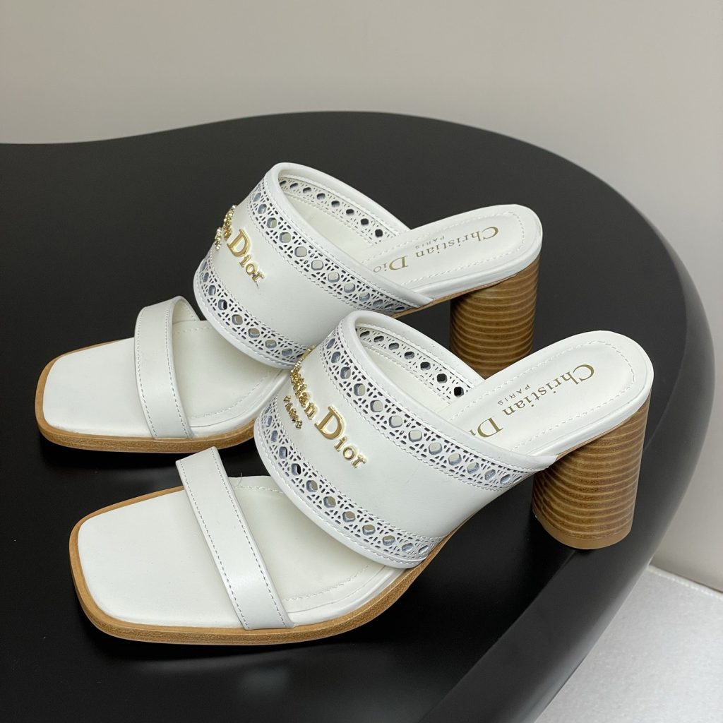 DIOR Sandals in Premium Leather with Molded Rubber Outsole