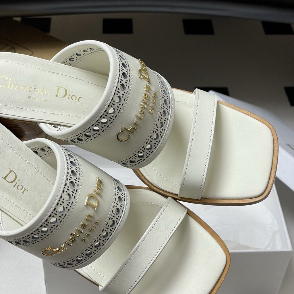DIOR Sandals in Premium Leather with Molded Rubber Outsole
