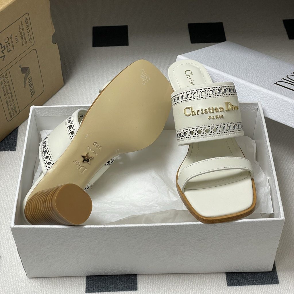 DIOR Sandals in Premium Leather with Molded Rubber Outsole