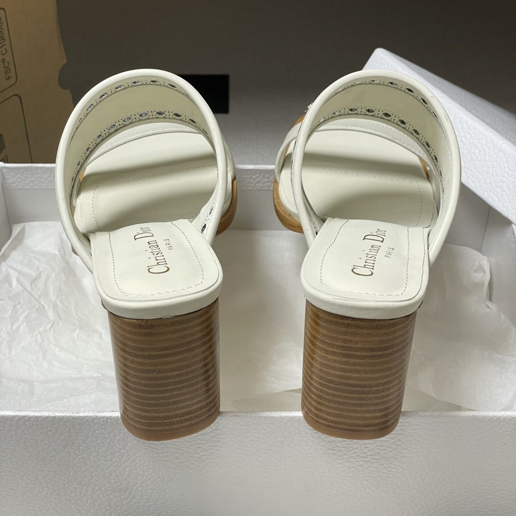 DIOR Sandals in Premium Leather with Molded Rubber Outsole