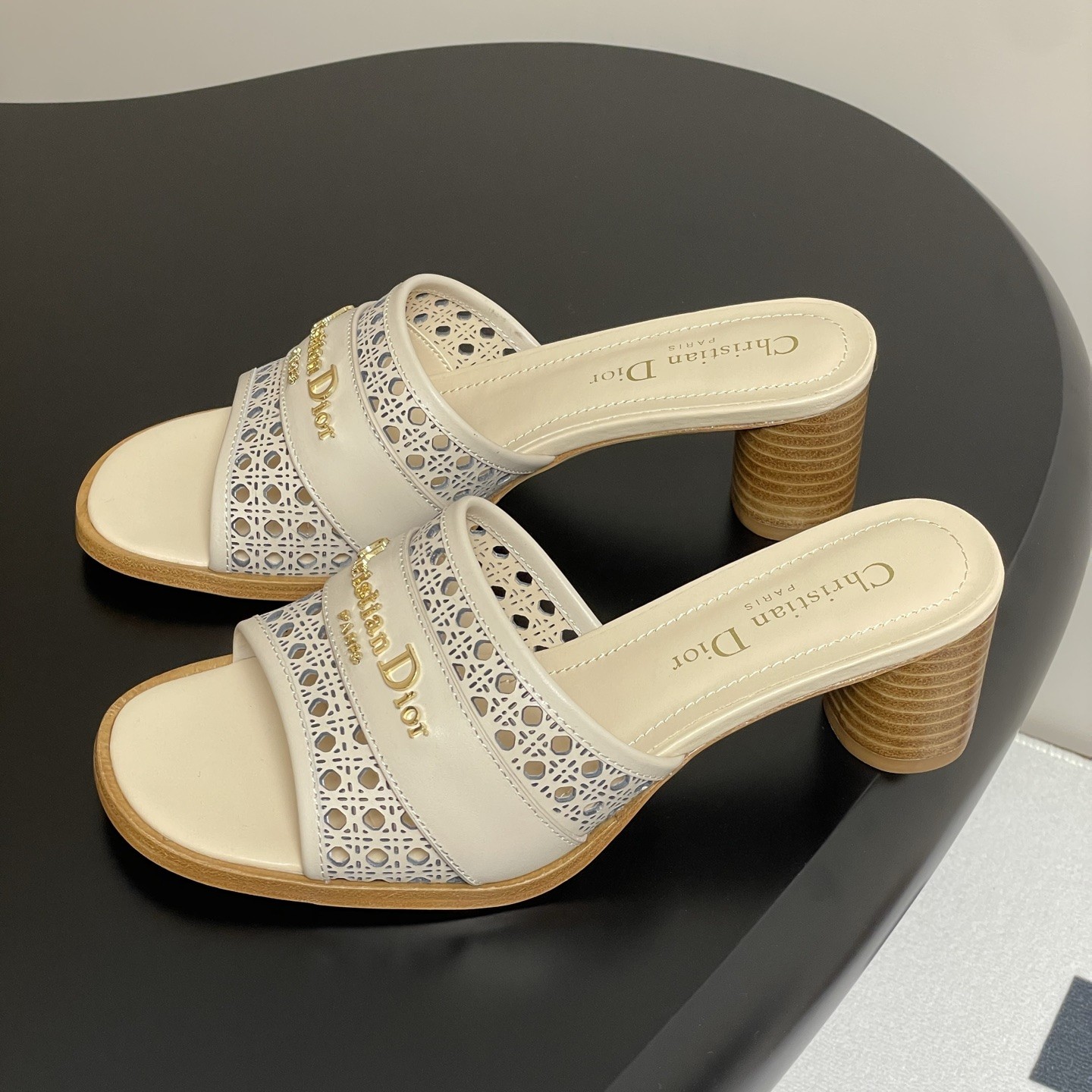 DIOR Sandals in Premium Leather with Molded Rubber Outsole