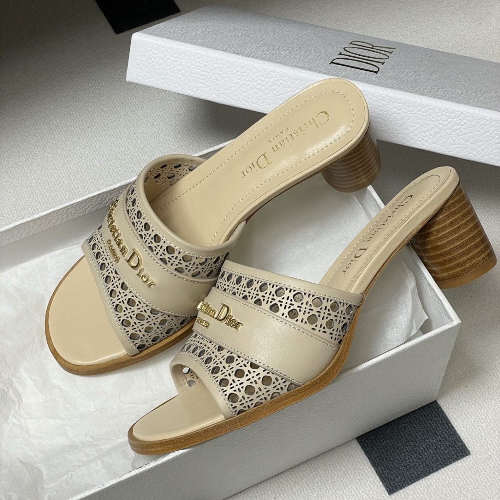 DIOR Sandals in Premium Leather with Molded Rubber Outsole