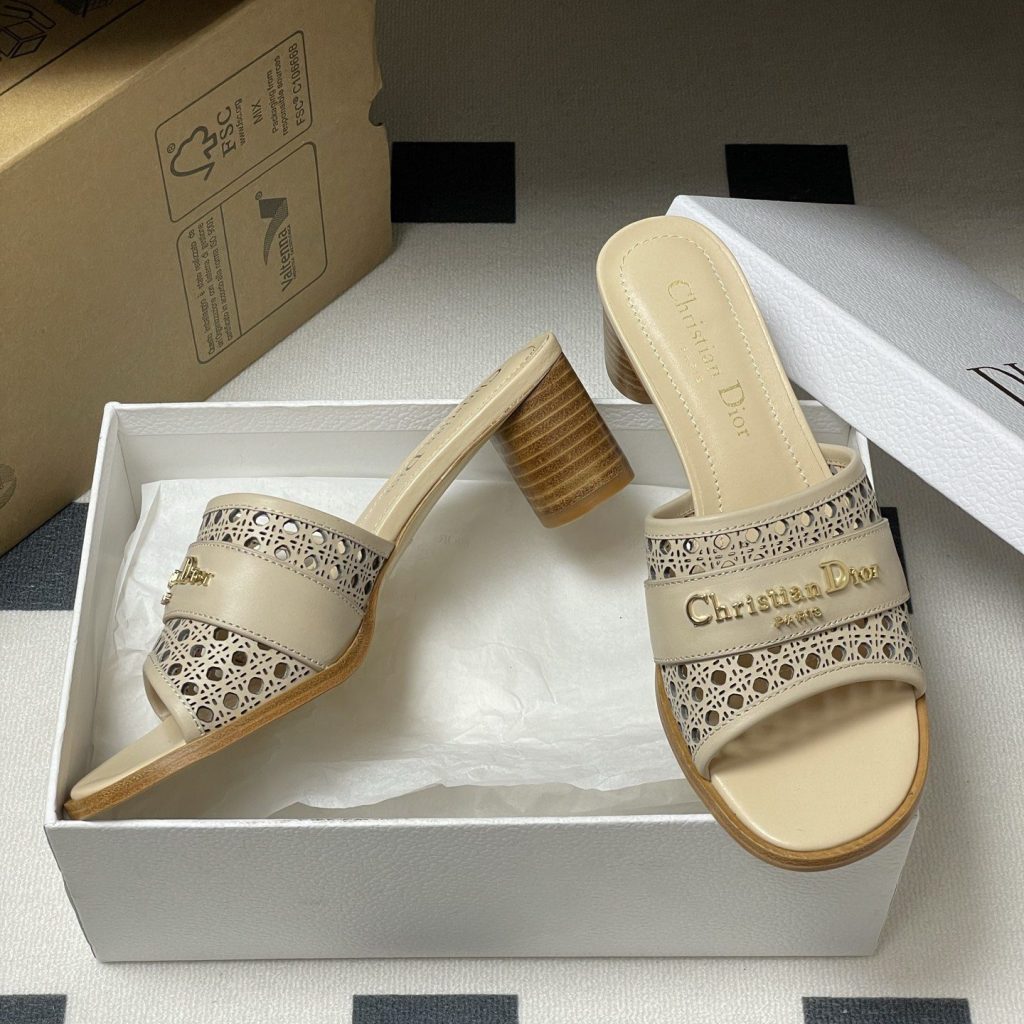 DIOR Sandals in Premium Leather with Molded Rubber Outsole