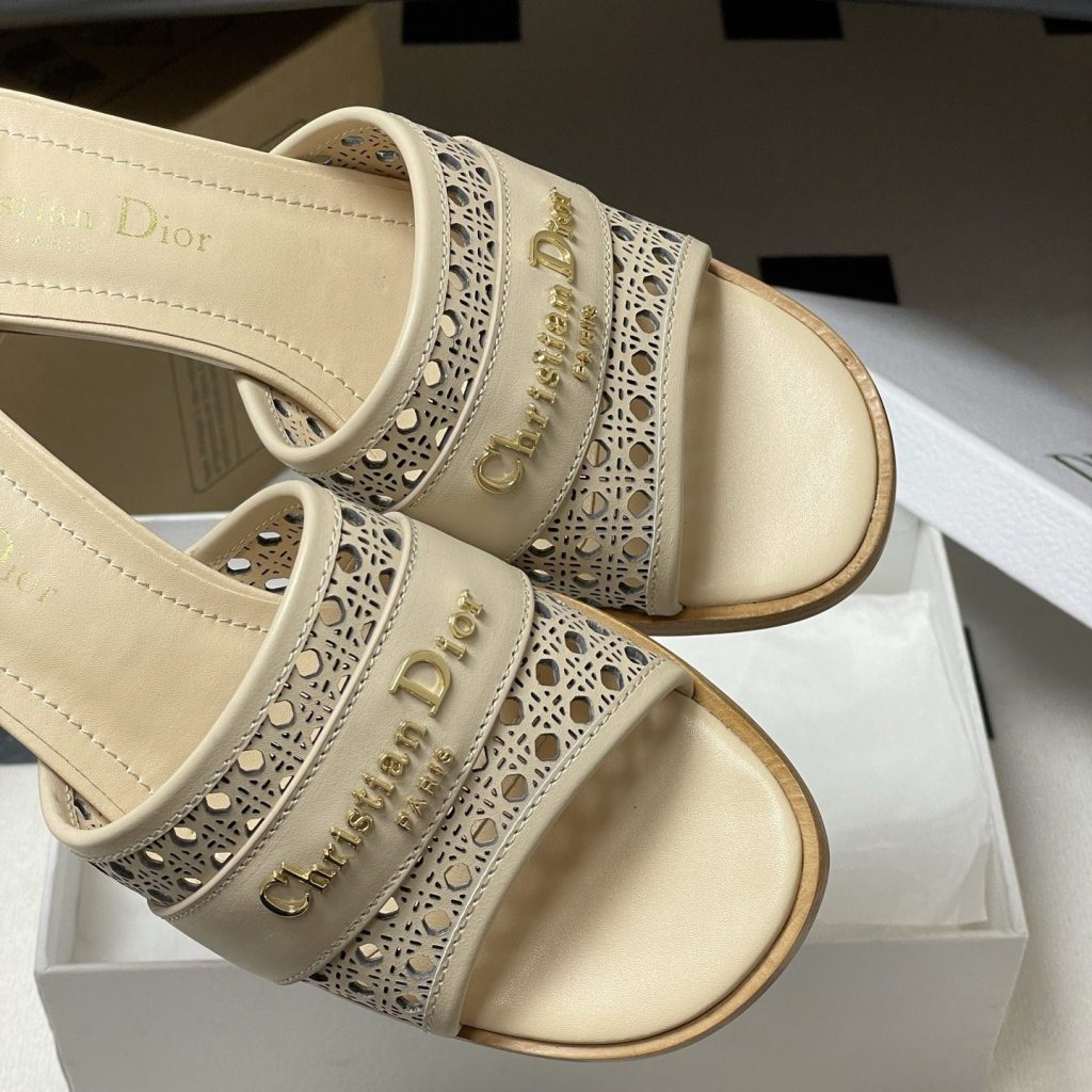 DIOR Sandals in Premium Leather with Molded Rubber Outsole