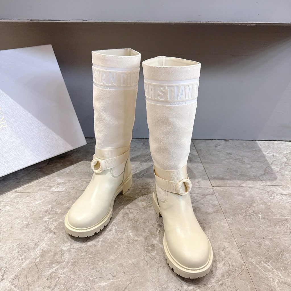 DIOR Boots in Premium Leather with Molded Rubber Outsole
