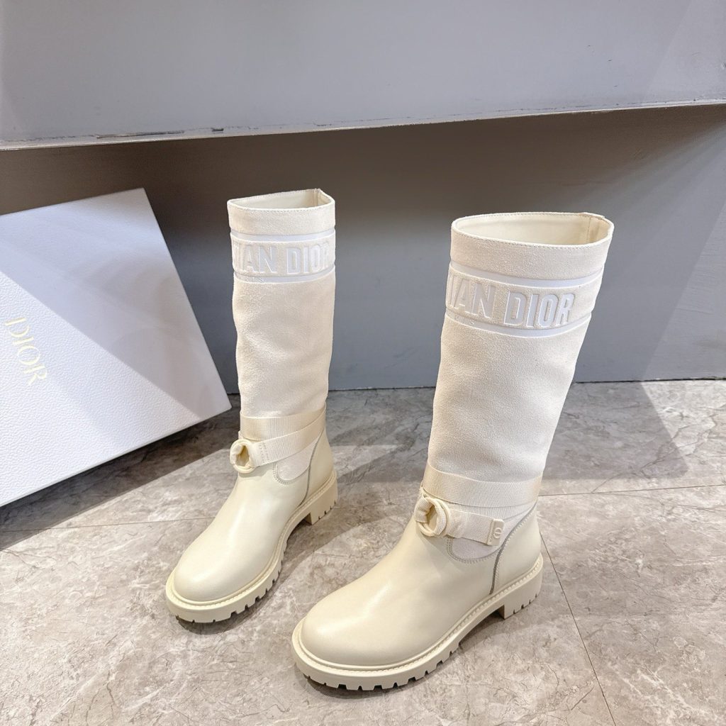 DIOR Boots in Premium Leather with Molded Rubber Outsole