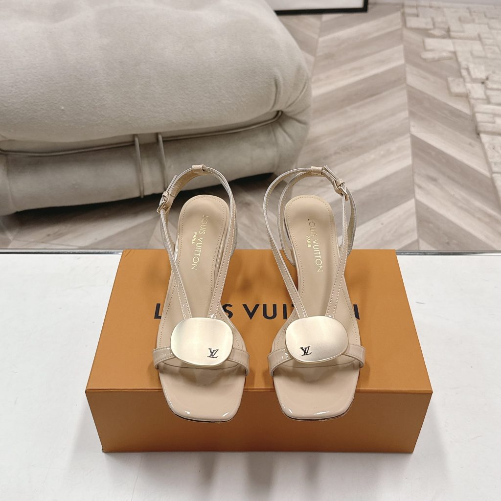 LOUIS VUITTON Sandals in Premium Leather with Molded Rubber Outsole