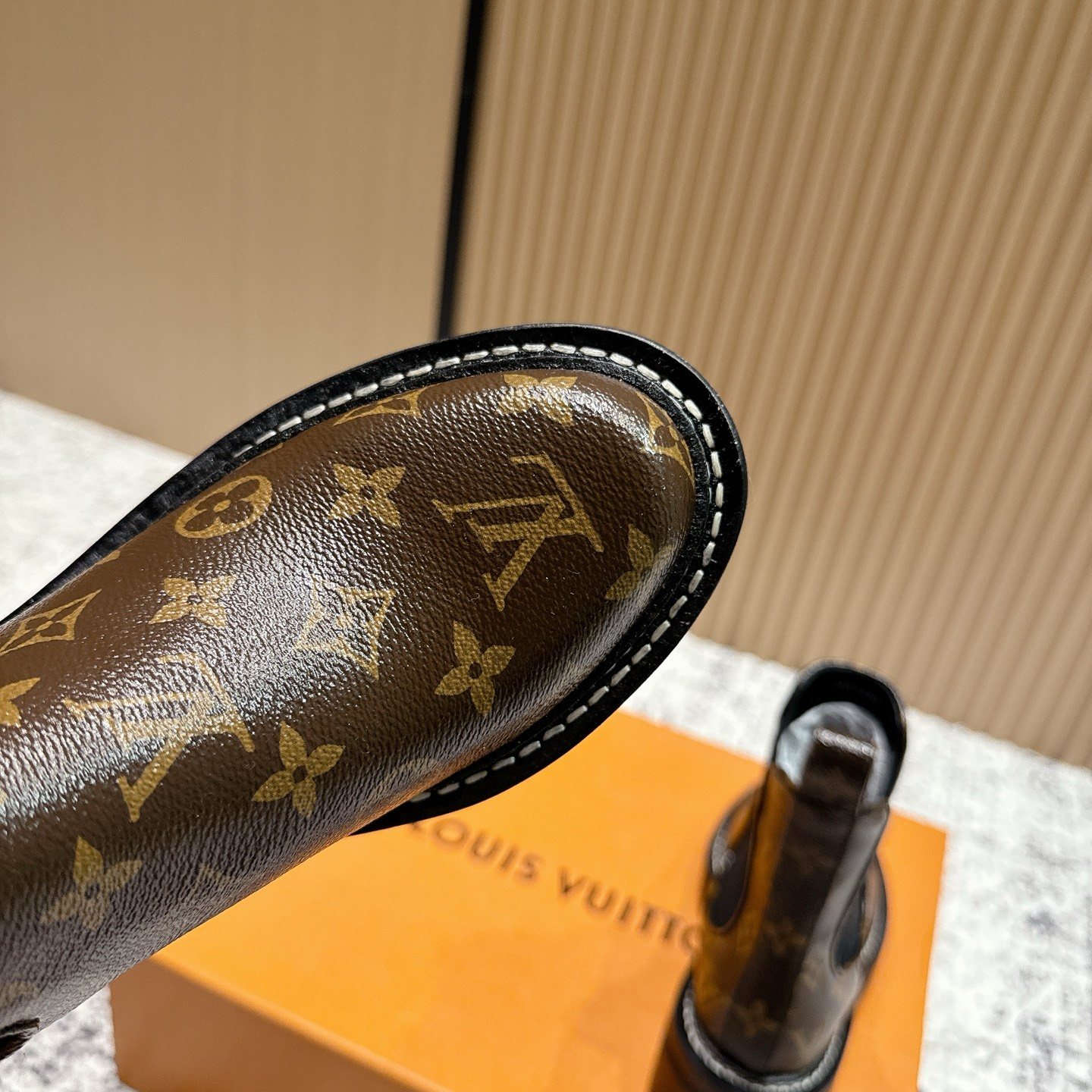 LOUIS VUITTON Boots in Premium Leather with Molded Rubber Outsole