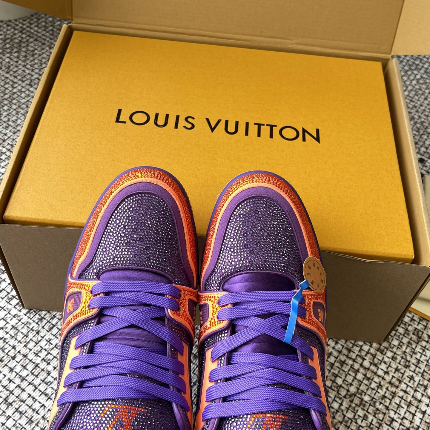 LOUIS VUITTON Sneakers in Premium Leather with Molded Rubber Outsole