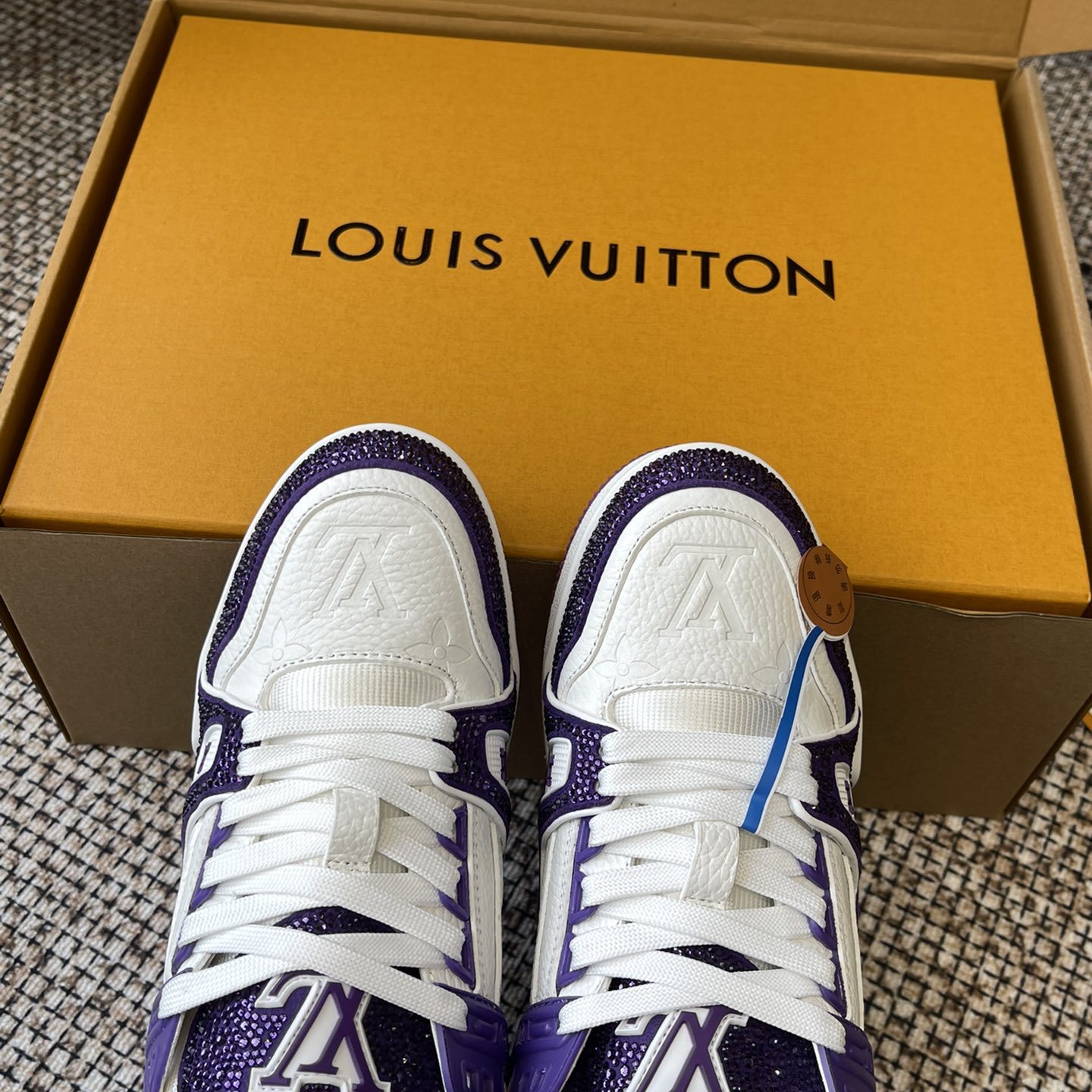 LOUIS VUITTON Sneakers in Premium Leather with Molded Rubber Outsole