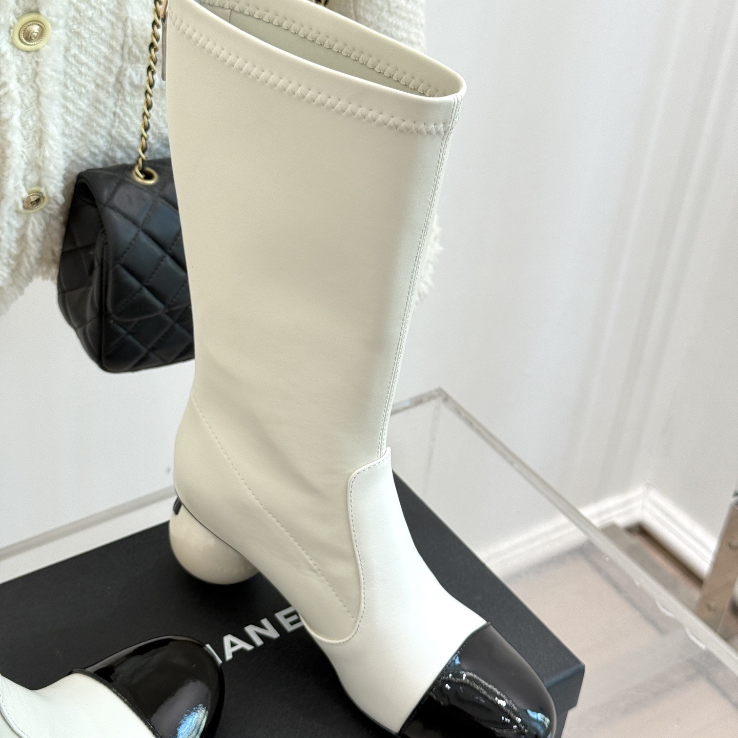 CHANEL Boots in Premium Leather with Molded Rubber Outsole