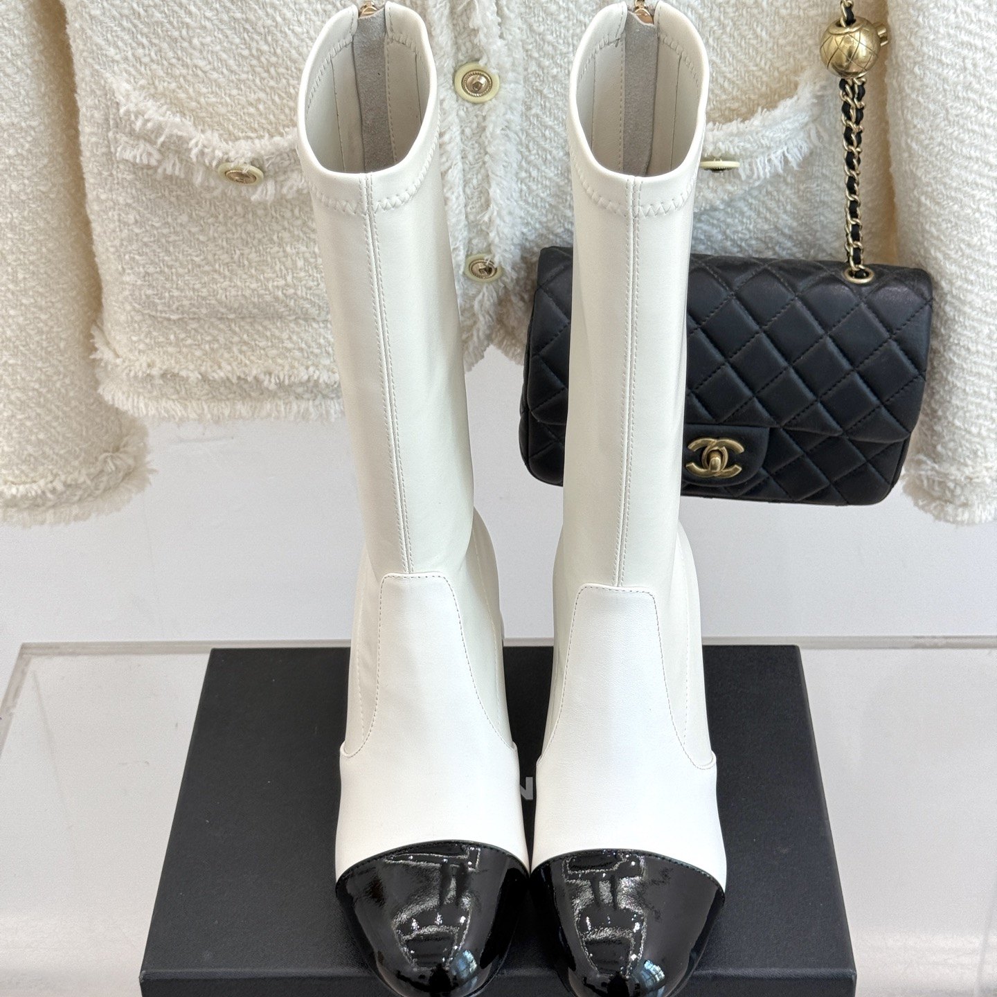 CHANEL Boots in Premium Leather with Molded Rubber Outsole