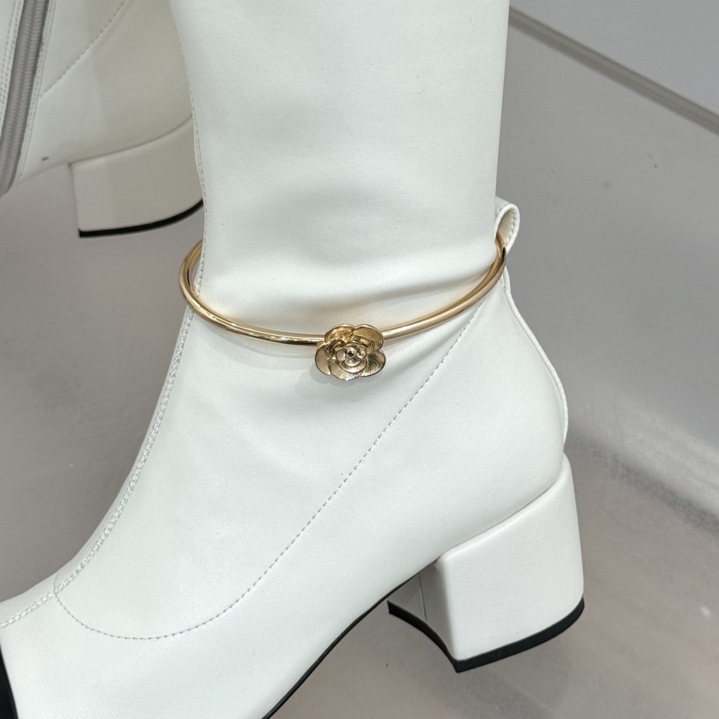 CHANEL Boots in Premium Leather with Molded Rubber Outsole
